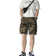 Load image into Gallery viewer, Romano nx Camouflage 100% Cotton Cargo Shorts for Men- Bermuda with Multi-Pockets &amp; Side Zipper Pockets romanonx.com 
