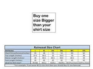 Romano nx 100% Waterproof 3 Years Warranty Heavy Duty Double Layer Hooded Rain Coat Men with Jacket and Pant in a Storage Bag
