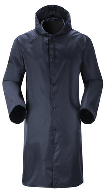 Duckback Waterproof Hooded Long Raincoat Men in a Storage Bag romanonx.com 