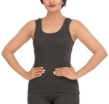 Load image into Gallery viewer, Monte Carlo Pure New Merino Wool Machine Washable Sleeveless Round Neck Thermal for Women Black Color romanonx.com 
