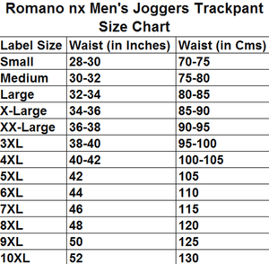 Romano nx 100% Cotton Men's Joggers Trackpant in 6 Colors romanonx.com 