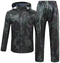 Load image into Gallery viewer, Romano nx 100% Waterproof Camouflage Rain Coat Men Heavy Duty Double Layer Hooded with Jacket and Pant in a Storage Bag romanonx.com 
