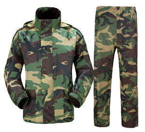 Romano nx 100% Waterproof Camouflage Raincoat Men Heavy Duty Double Layer Hooded with Jacket and Pant in a Storage Bag romanonx.com 