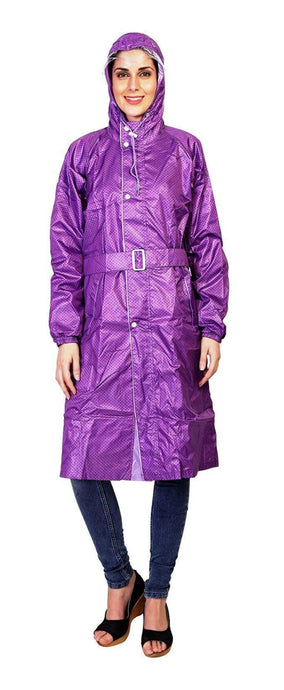 Romano nx 100% Waterproof Heavy Duty Double Layer Hooded 3/4 Length Rain Overcoat Women in a Storage Bag romanonx.com 