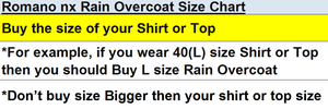 Romano nx 100% Waterproof Heavy Duty Double Layer Hooded 3/4 Length Rain Overcoat Women in a Storage Bag romanonx.com 