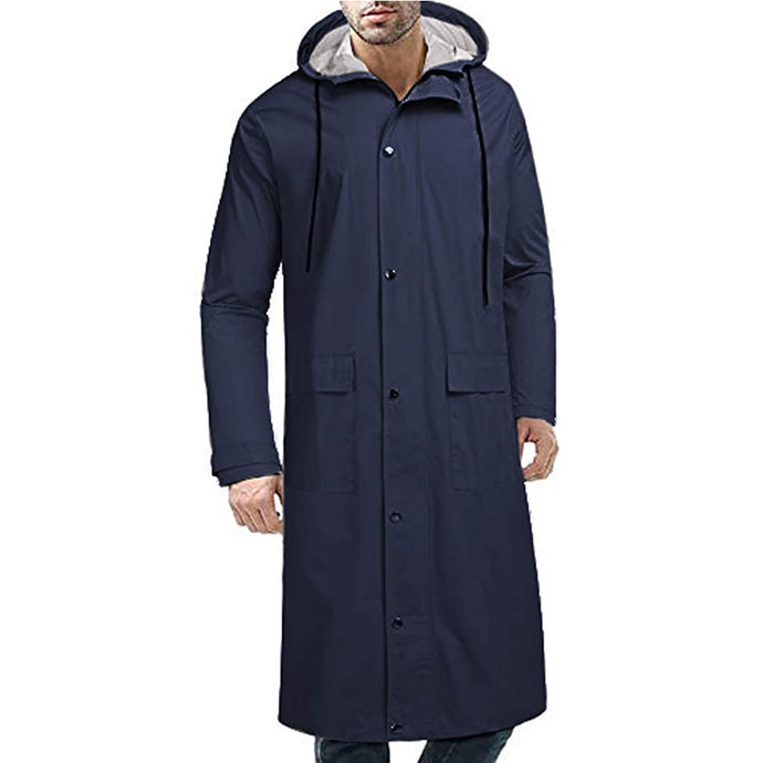 Romano nx 100% Waterproof Heavy Duty Double Layer Hooded Long Raincoat Men in a Storage Bag romanonx.com 