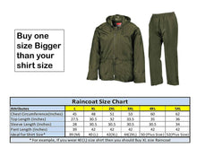 Load image into Gallery viewer, Romano nx 100% Waterproof Heavy Duty Double Layer Hooded Rain Coat Men with Jacket and Pant in a Storage Bag romanonx.com 

