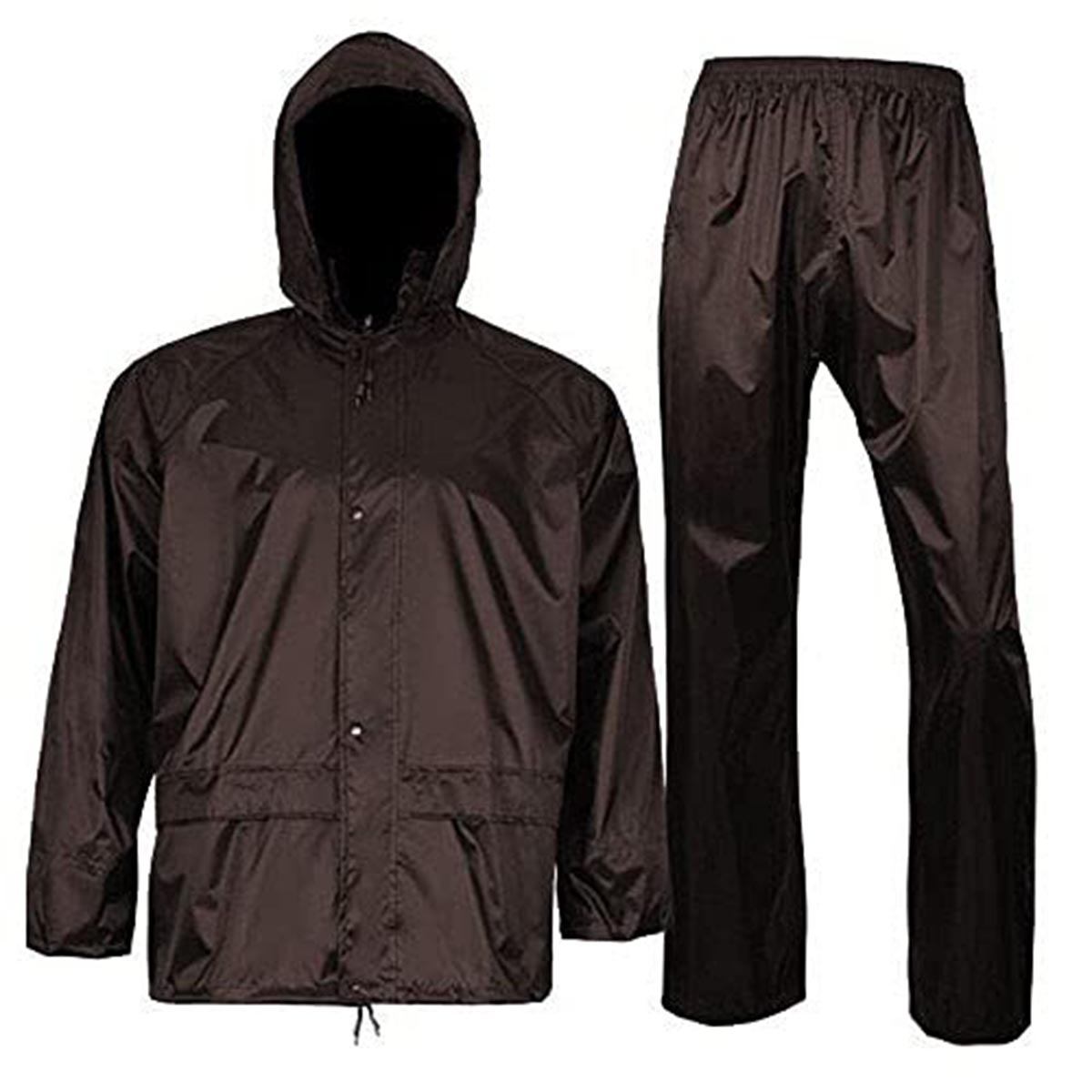 Romano nx 100% Waterproof Heavy Duty Double Layer Hooded Rain Suit Men in a Storage Bag romanonx.com 