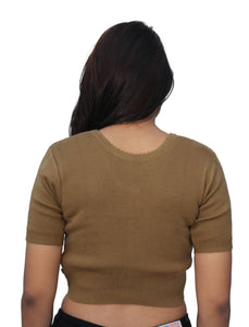 Romano nx Half Sleeve Wool Warm Winter Saree Blouse for Women romanonx.com 