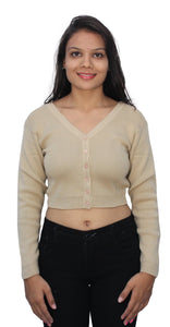 Romano nx Long Sleeve Wool Warm Winter Saree Blouse for Women romanonx.com 