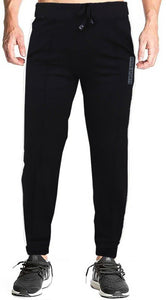 Romano nx Men's 100% Cotton Joggers Trackpants with Two Side Zipper Pockets in 4 Colors romanonx.com Medium Black 