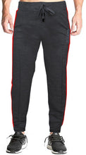 Load image into Gallery viewer, Romano nx Men&#39;s 100% Cotton Joggers Trackpants with Two Side Zipper Pockets in 4 Colors romanonx.com Medium Black Melange 
