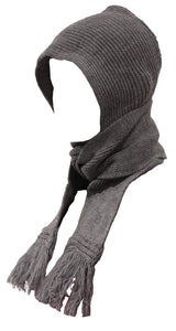 Romano nx Men's 2-in-1 Wool Muffler Cap in 16 Colors romanonx.com Dark Grey Melange 