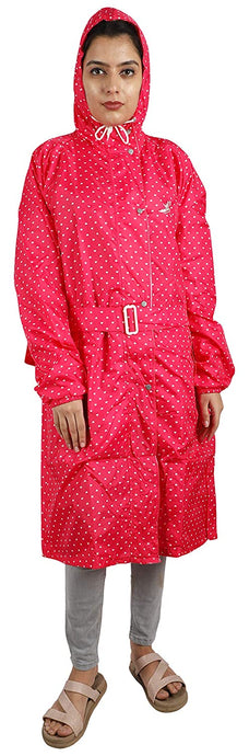 Romano nx Waterproof Heart Print Rain Overcoat for Women romanonx.com 