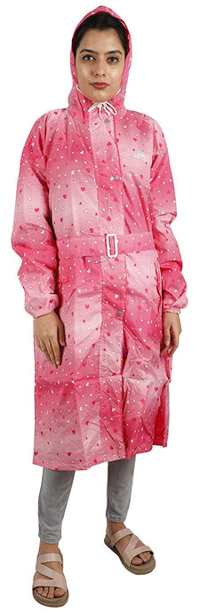 Romano nx Waterproof Heart Print Rain Overcoat for Women romanonx.com 