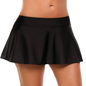 Romano nx Women's Solid Flare Skater/Bikini Swim Skirt in 9 Colors romanonx.com Black 