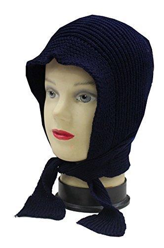 Romano nx Women's Winter Blue Wool Cap With Scarf Attached Apparel Romano 