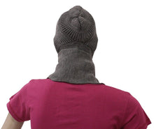 Load image into Gallery viewer, Romano nx Women&#39;s Winter Grey Wool Cap With Scarf Attached Apparel Romano 
