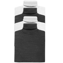 Load image into Gallery viewer, Romano nx Woolen Neck Warmer for Men (Pack of 4) Apparel Romano White Black White Black 
